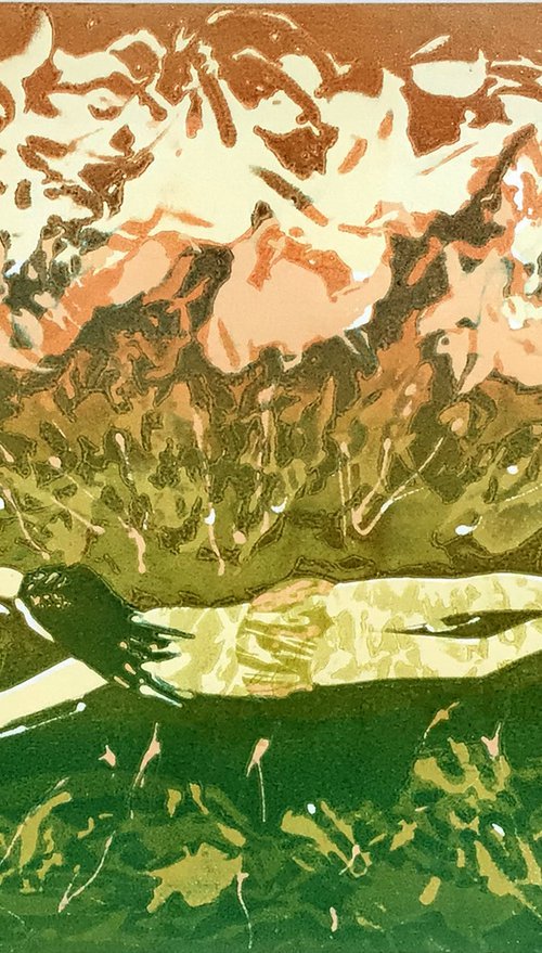 Swimming over the stones by Drusilla Cole