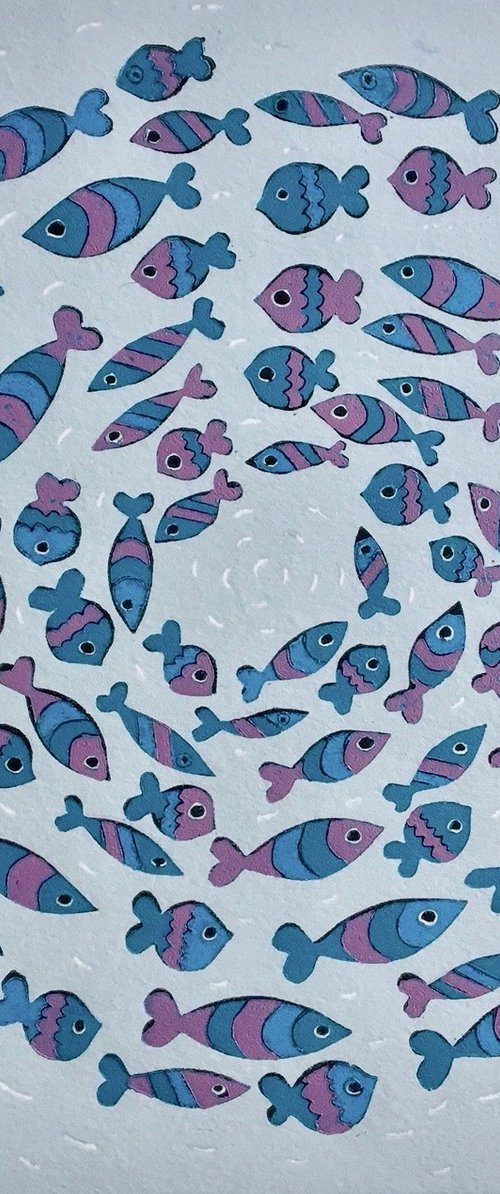 Shoal of fish by Nathalie Pymm Art