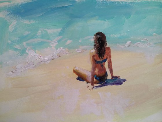 On Hot Sand . Sketch