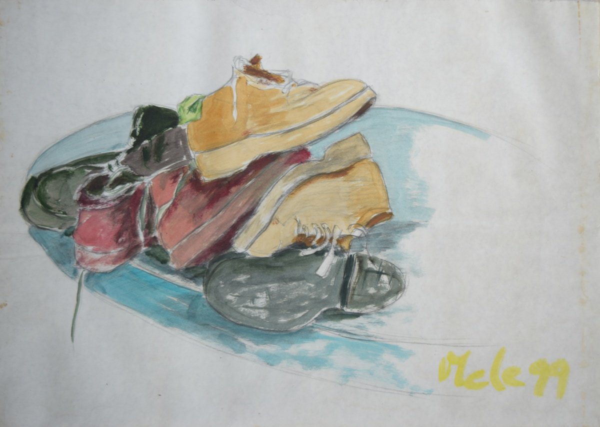Oil Painting , Scarpe By Antonio Mele, 30 X 22, Artwork For Sale On Artfinder