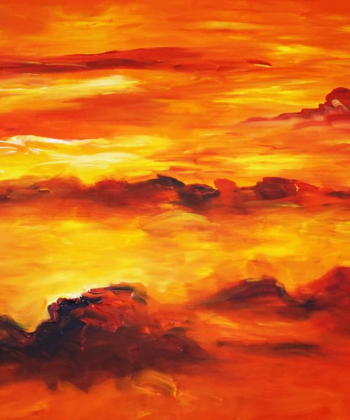Romantic Evening Clouds E 1 by Peter Nottrott