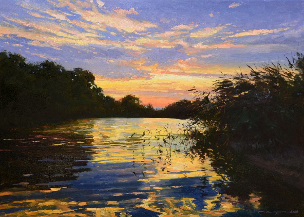 Evening After The Storm By Ruslan Kiprych, 28 X 20, Artwork For Sale On Artfinder