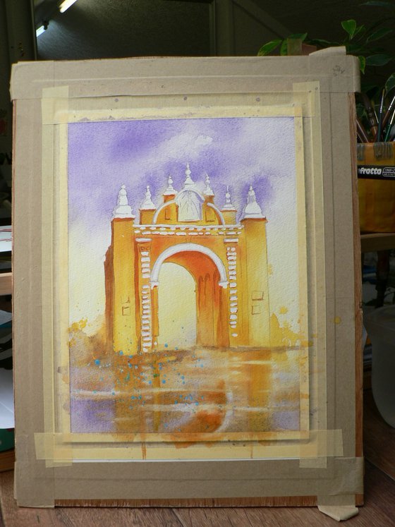 Arco de la Macarena, Seville. Original Watercolour - UK artist