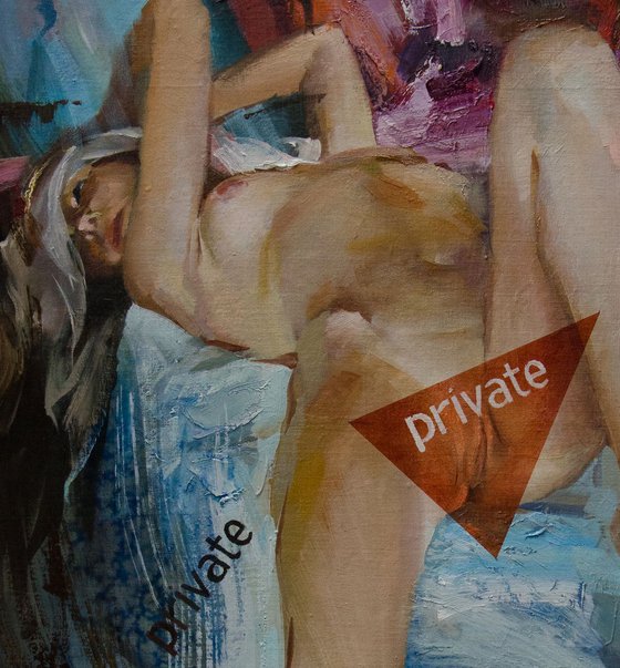 "Privat" 73x48 cm unframed