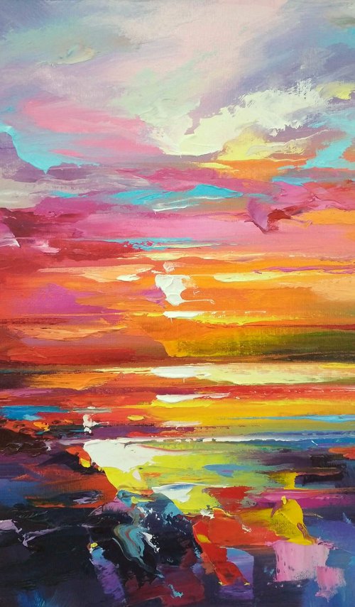 Abstract morning seascape 05 by Andrej  Ostapchuk