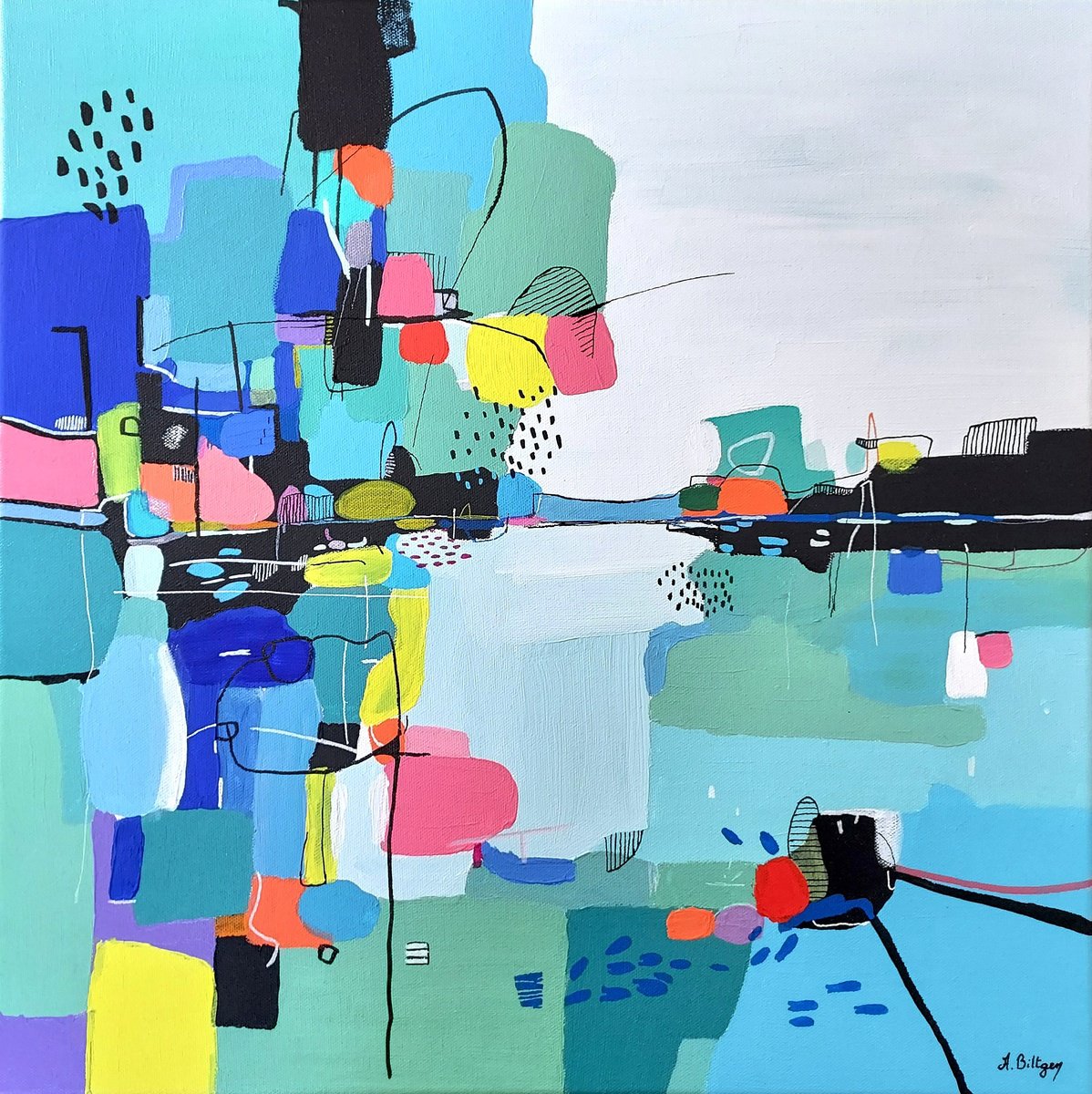  Territoire Ouvert By Axelle Biltgen, 20 X 20, Artwork For Sale On Artfinder