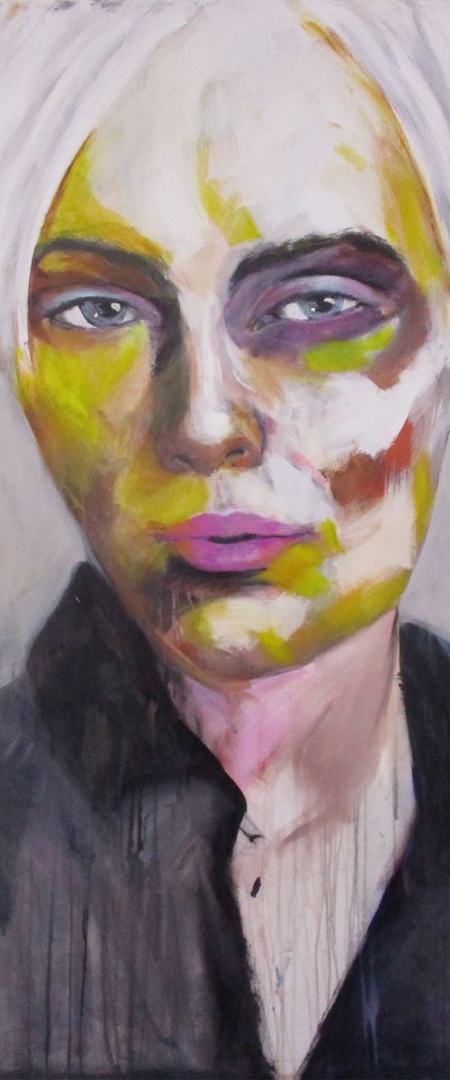unknown model - black eye 120517 by Richard  Kuhn