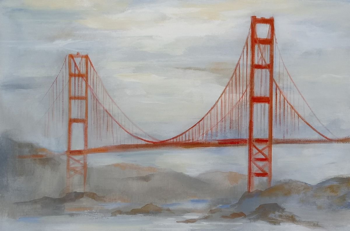  Golden Gate Bridge By Silvia Vassileva, 36 X 24, Artwork For Sale On Artfinder