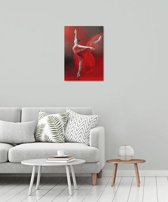 Ballerina-5 (70x50cm, oil/canvas, ready to hang)