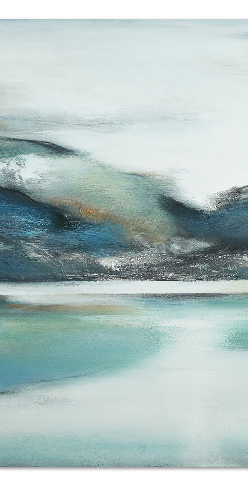 A large impressionistic semi abstract landscape "Harmony" by Olesia GR