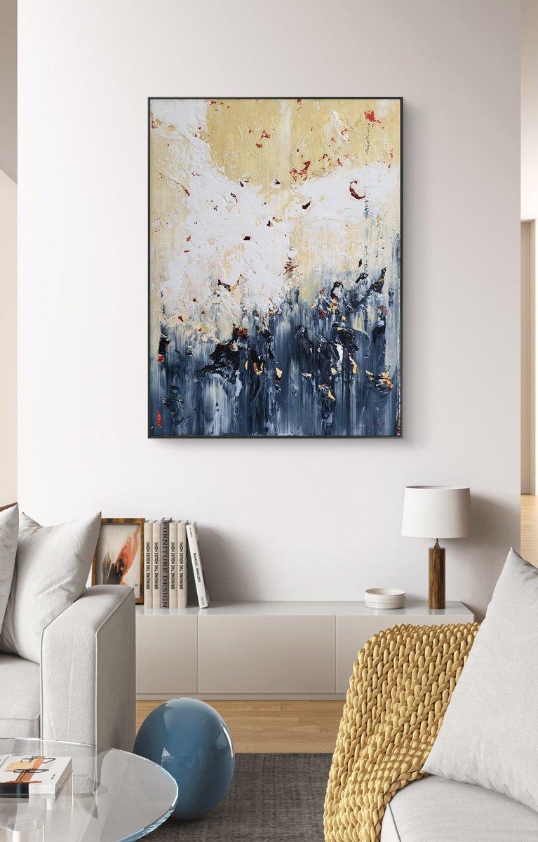 Abstract Acrylic Painting By Alex Senchenko, 36 X 48, Abstract 2531, Original Artwork