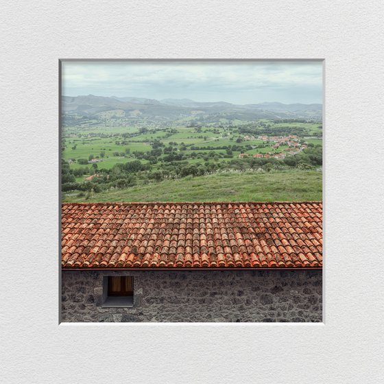 Behind the house