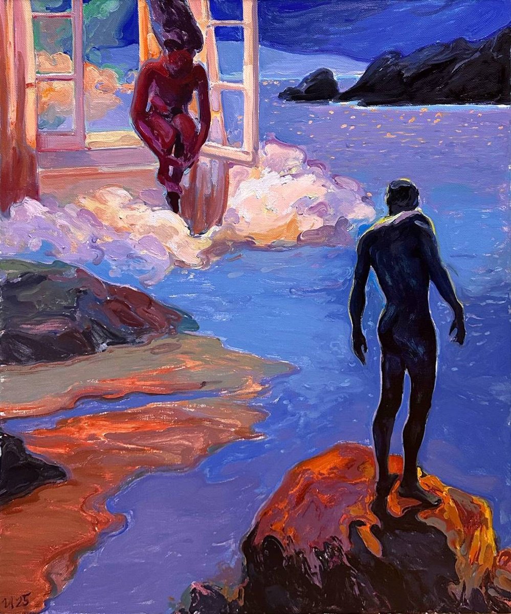 Impressionistic Portrait Oil Painting By Ilya Filatov, 24 X 28, Evening Dream, Original Artwork