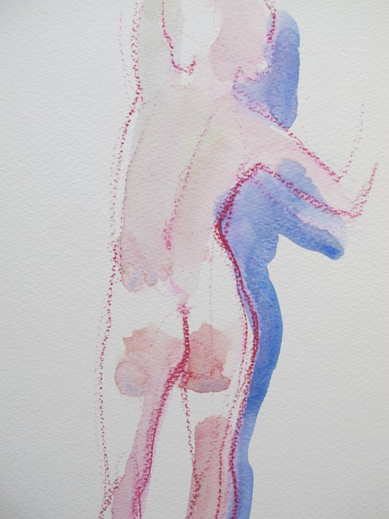 Standing female nude