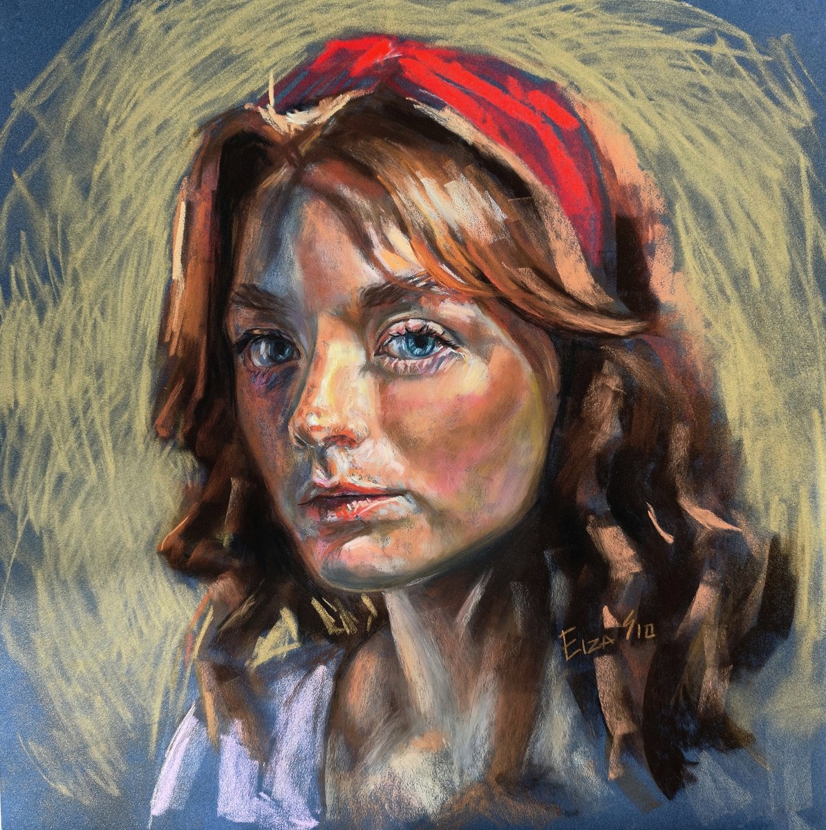 Impressionistic Pastel Drawing , Princess By Elza Slo, 20 X 20, Artwork For Sale On Artfinder