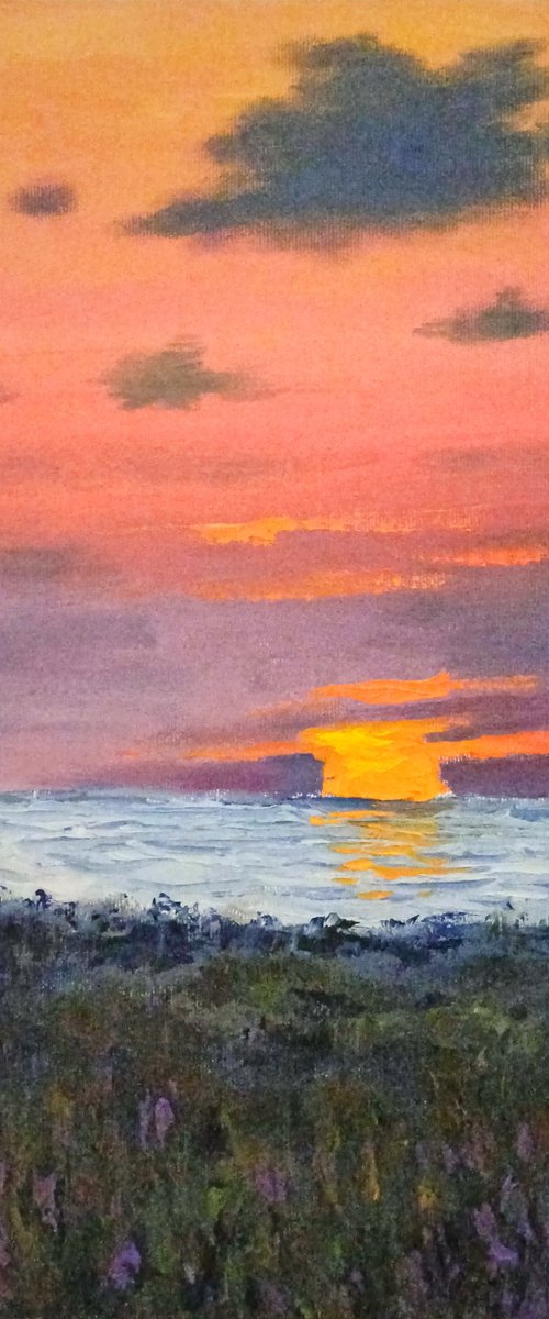 Sunset over the bay by Oleh Rak