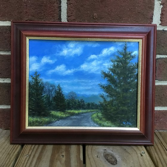 BACKROAD SUNSHINE - oil 8X10 (SOLD)