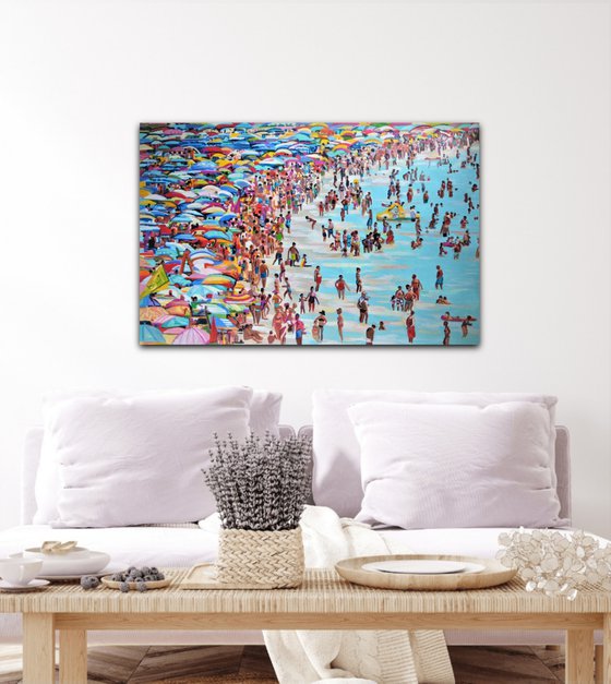 At the beach ,Extra Large / 142 x 92 x 4 cm