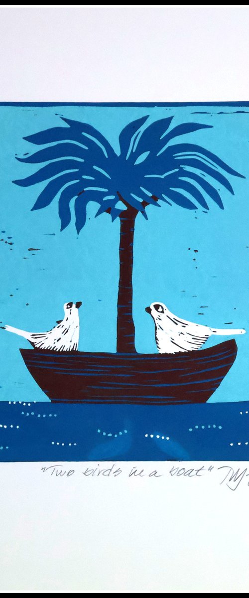 Two birds in a Boat by Mariann Johansen-Ellis