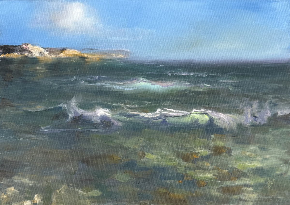 Impressionistic Landscape Oil Painting By Alesia Yeremeyeva, 14 X 10, Summer, Original Artwork