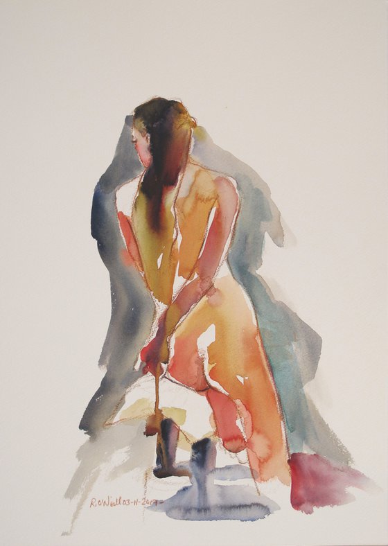 Seated female nude