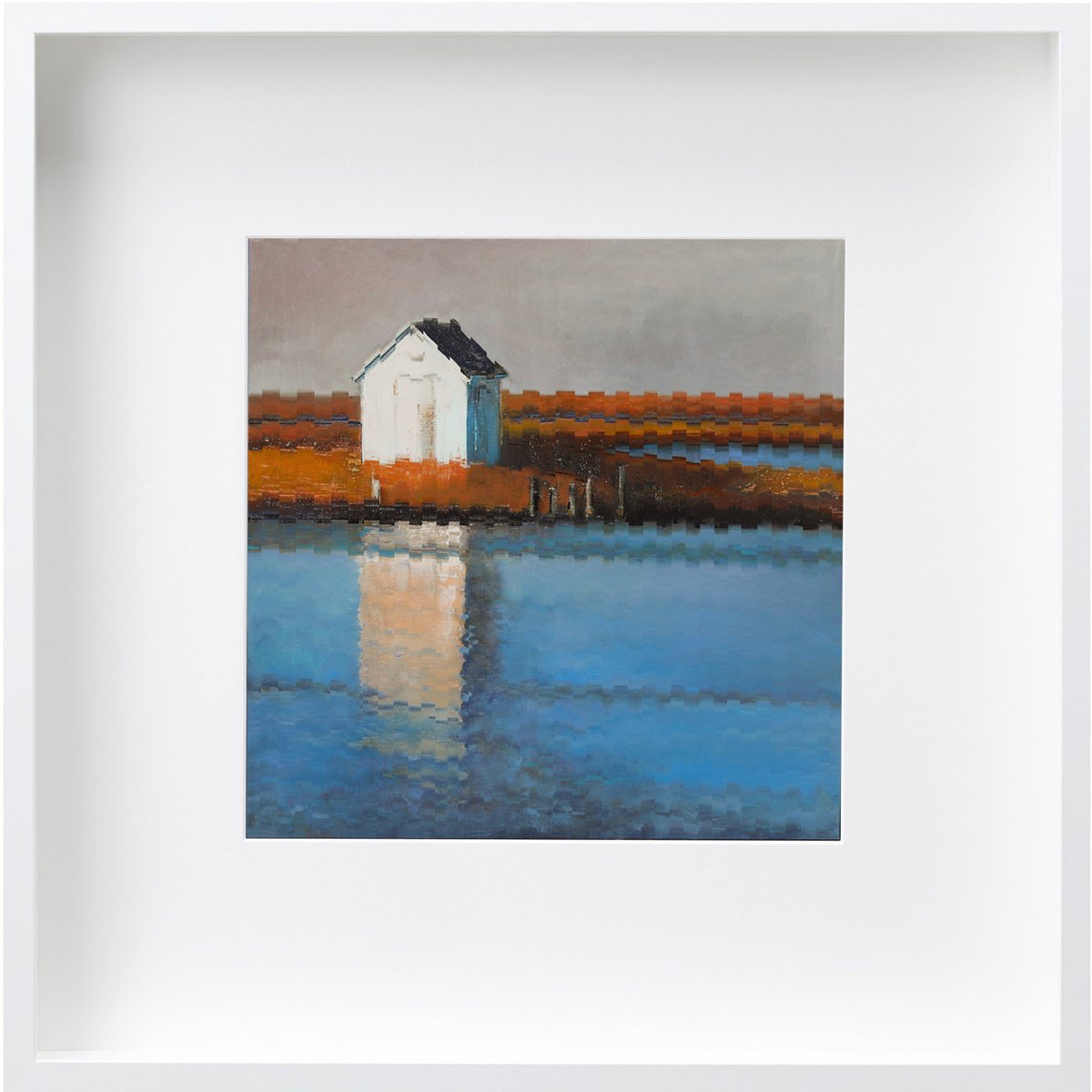 Abstract Collage By Bo Kravchenko, 21 X 21, Vibe-Landscape #4, Original Artwork