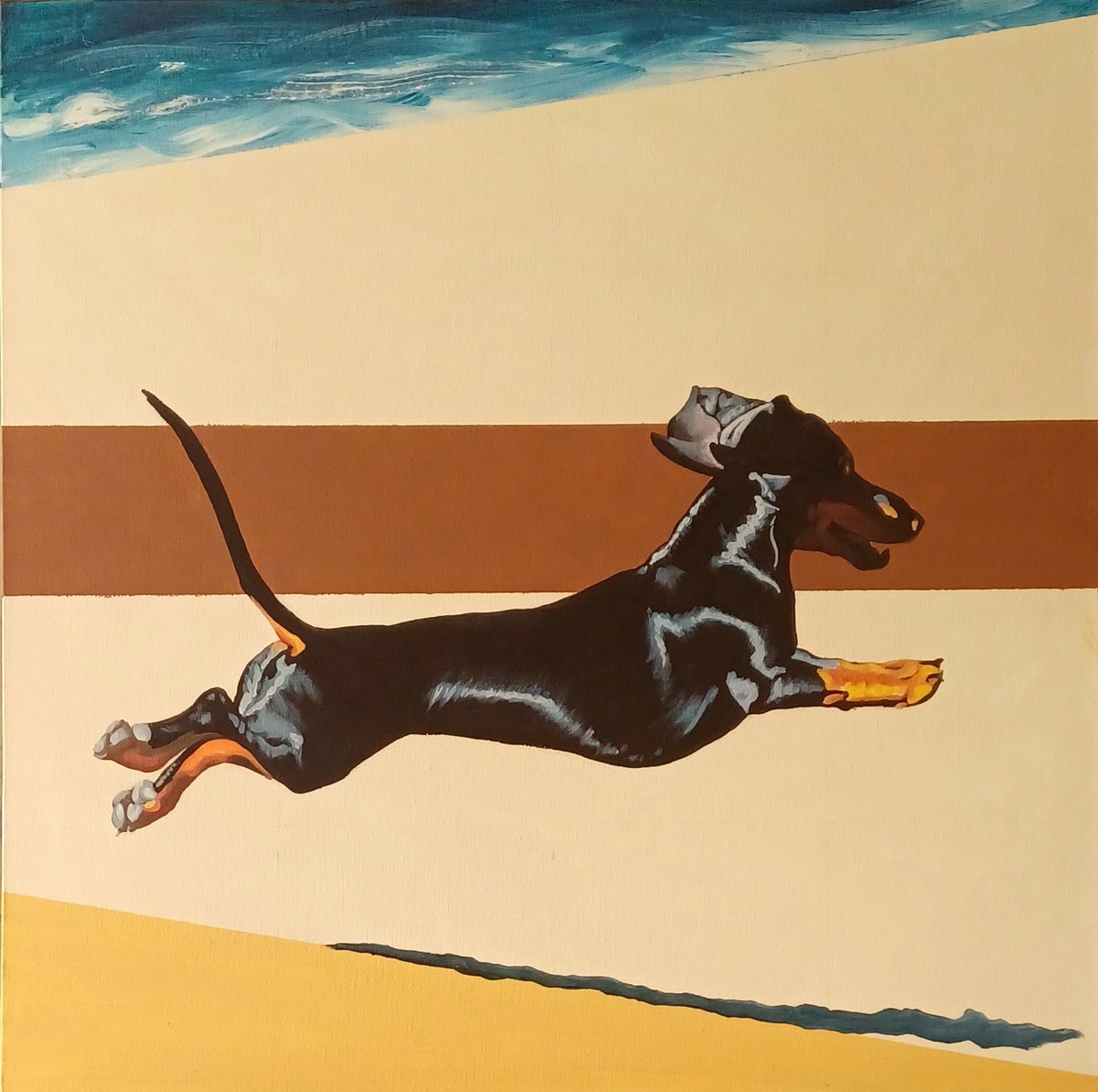  Short Legs Big Heart! ?? By Jo Van Kampen, 20 X 20, Artwork For Sale On Artfinder
