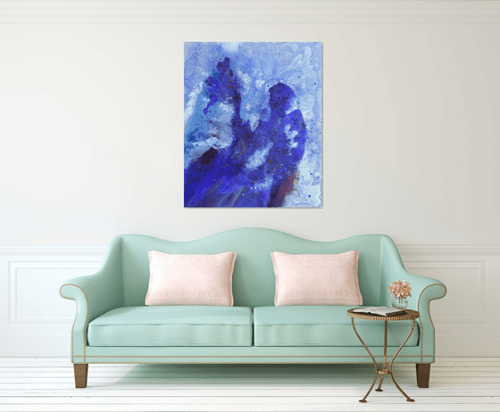 Mountains blue abstraction