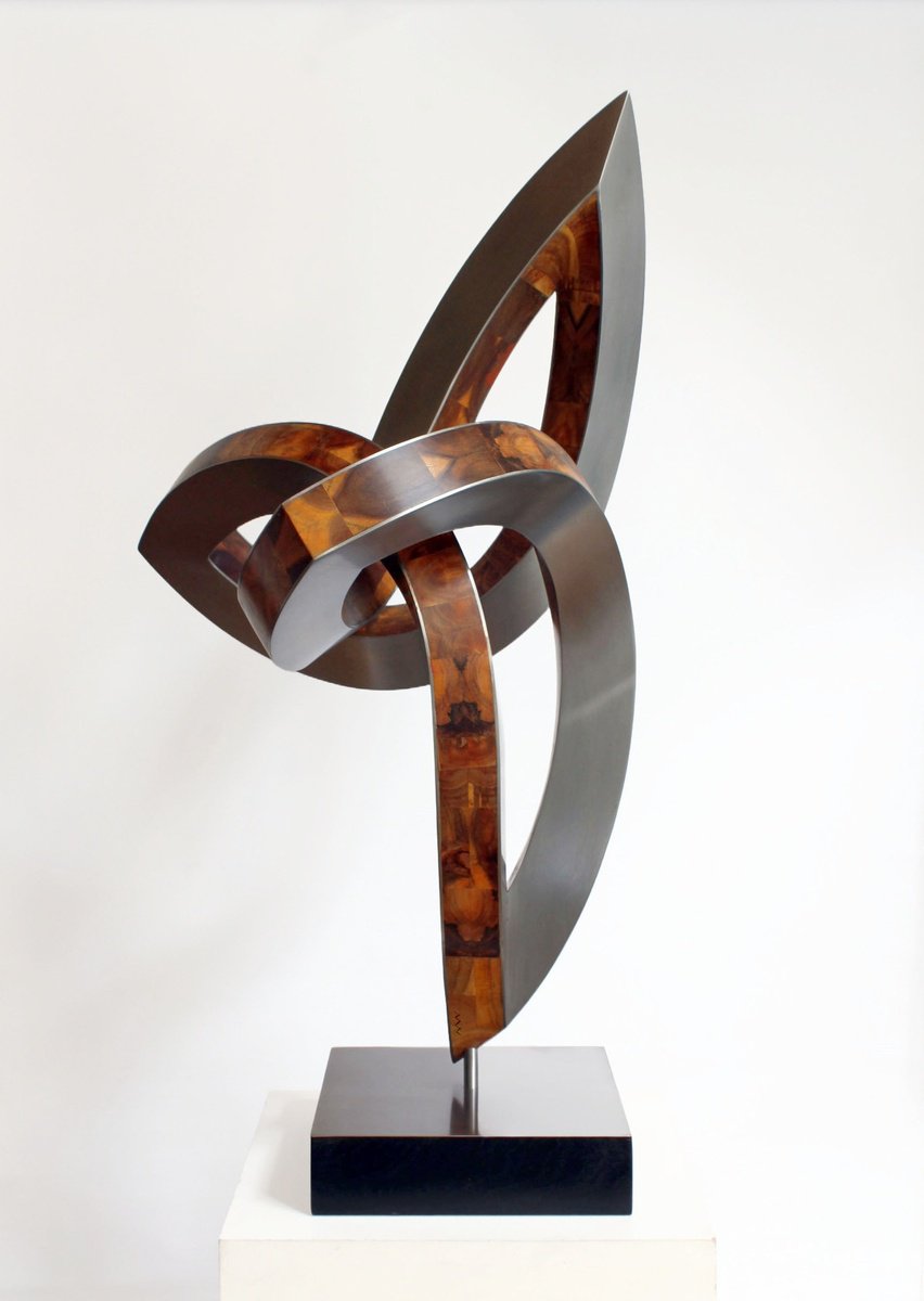 Abstract Sculpture By Nikolaus Weiler, 14 X 28", Bisequence_L, Original Artwork