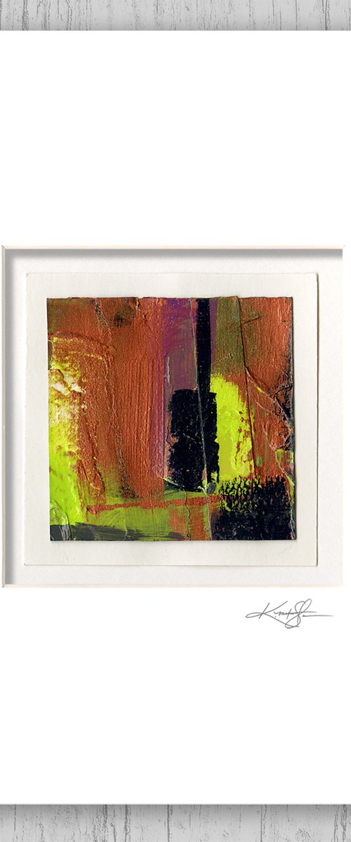 Minimal  Squared 1 - Abstract Minimalist Collage Painting by Kathy Morton Stanion by Kathy Morton Stanion