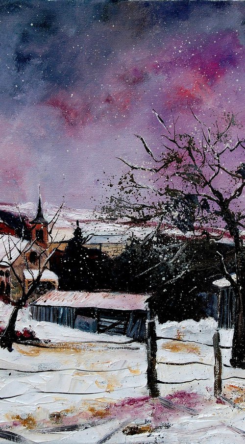 Snow in my countryside 8624 by Pol Henry Ledent