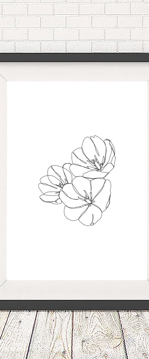 Floral illustration - Macy - Art print by The Colour Study