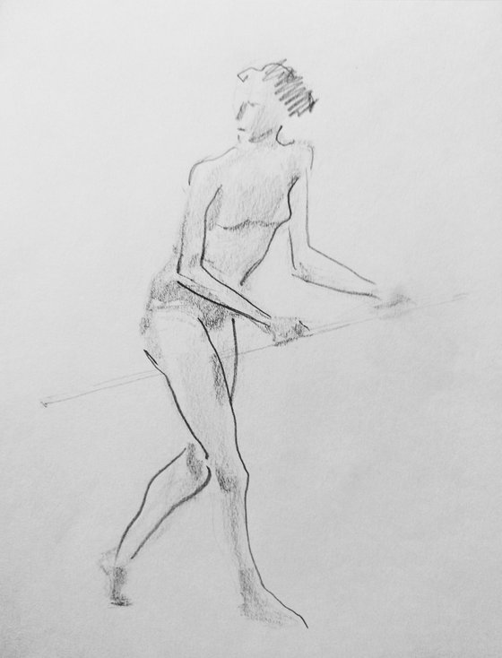 Nude. Original pencil drawing.