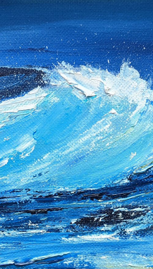 Miniature Wave Seascape #8 by Jo Earl
