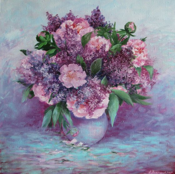 Oil painting of flowers - To Spring