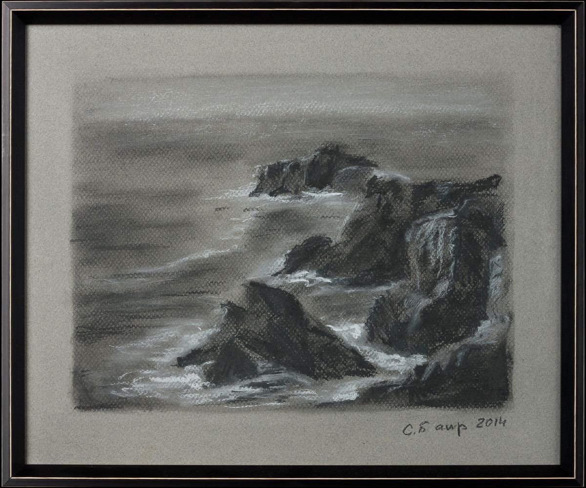 Crimean seascape. Based on Claude Monet by Alexandra Batyaeva