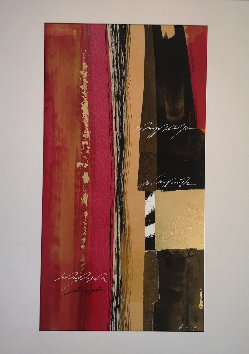 Abstract Painting By Ivana Urso, 20 X 28, Filaments I, Original Artwork