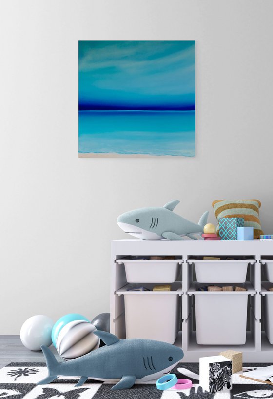 Summer - ocean, waves, skyline