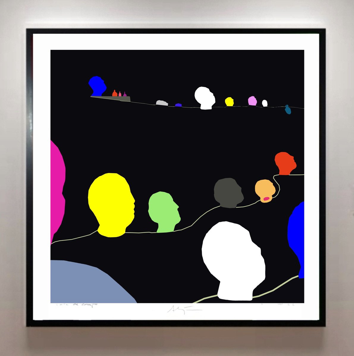 Urban And Pop Portrait Giclee Print By Alejos, 17 X 17, Headfields, Original Artwork