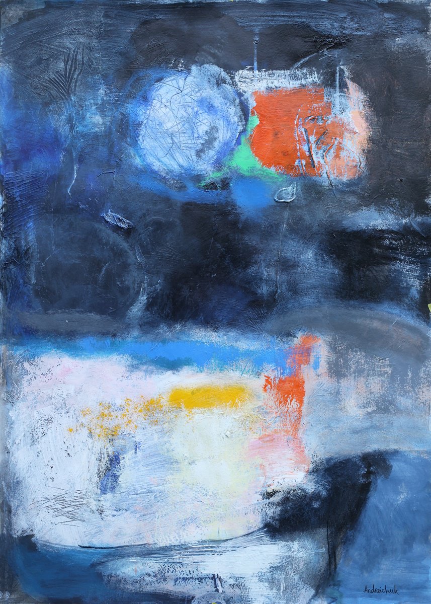  Composition With Yellow Blot By Artem Andreichuk, 24 X 34, Artwork For Sale On Artfinder