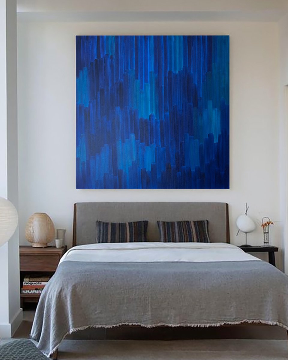 Abstract Oil Painting By Nataliia Sydorova, 69 X 69", Adriatic, Original Artwork