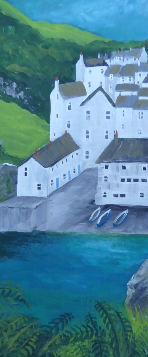 Portloe, summer by Elaine Allender