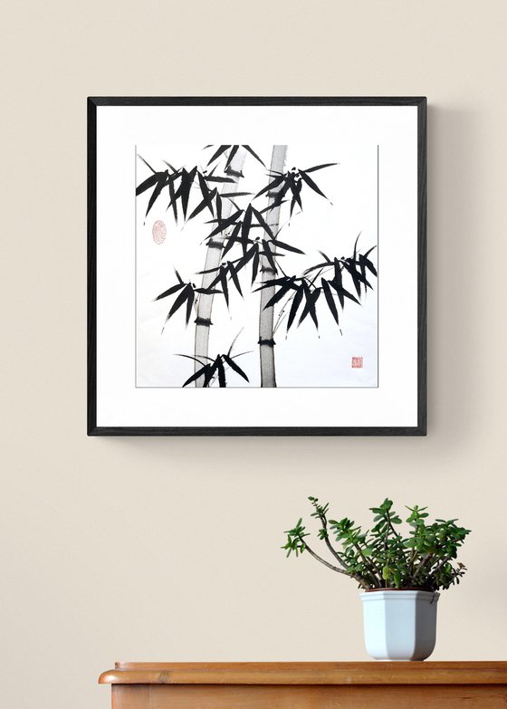 A Pair of Black Bamboos