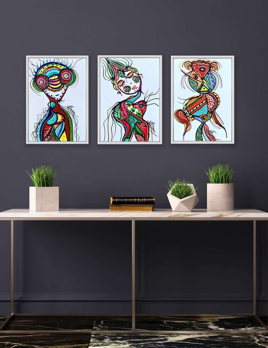 Friends 110 By Veronica Vilsan, 35 X 17, Artwork For Sale On Artfinder