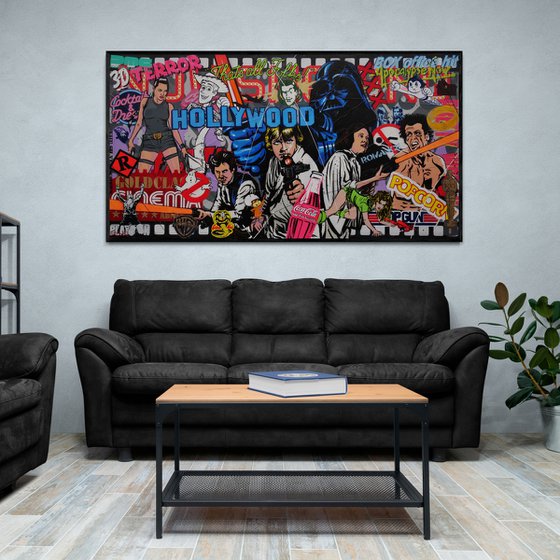 Cinemascope 190cm x 100cm Star Wars Movie Textured Urban Pop Art