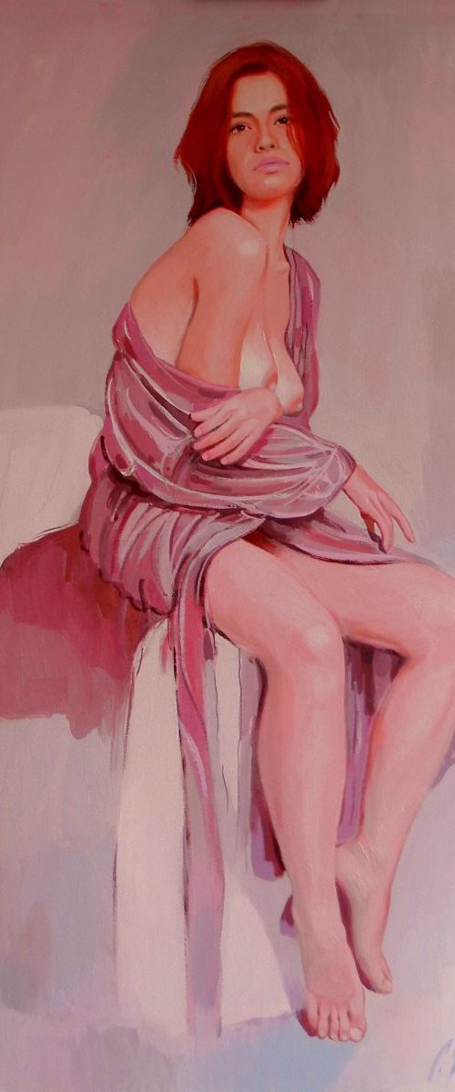 Nude, 60x100 cm by Sergey  Kachin
