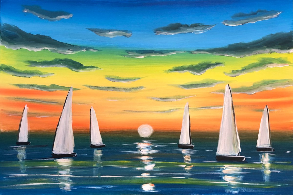 Sunset Sails by Aisha Haider