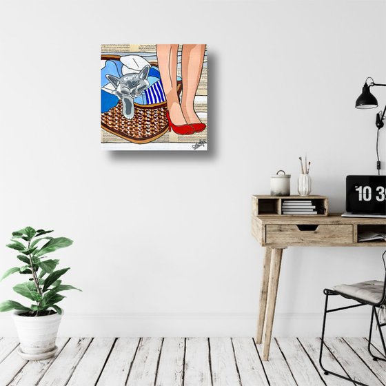 Cat Capers Laundry 2 30cm x 30cm