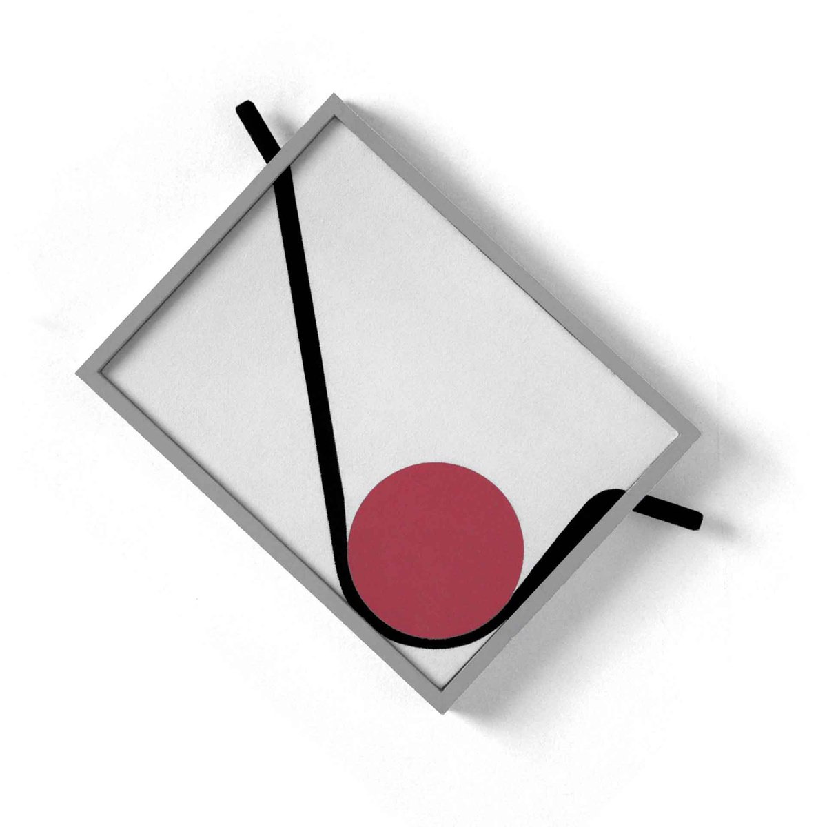 Geometric Abstract Acrylic Painting By Martin Singer, 13 X 13", 1T1R-20, Original Artwork