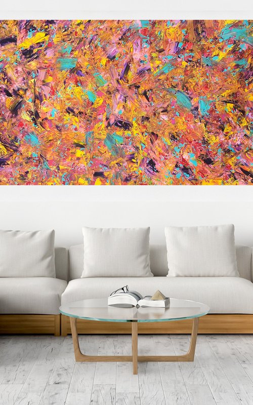 Crazy beautiful Vol. 2 - large  abstract palette knife  painting by Ivana Olbricht